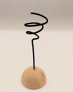 Soporte decorativo para plantas del aire - semiesfera de madera y alambre