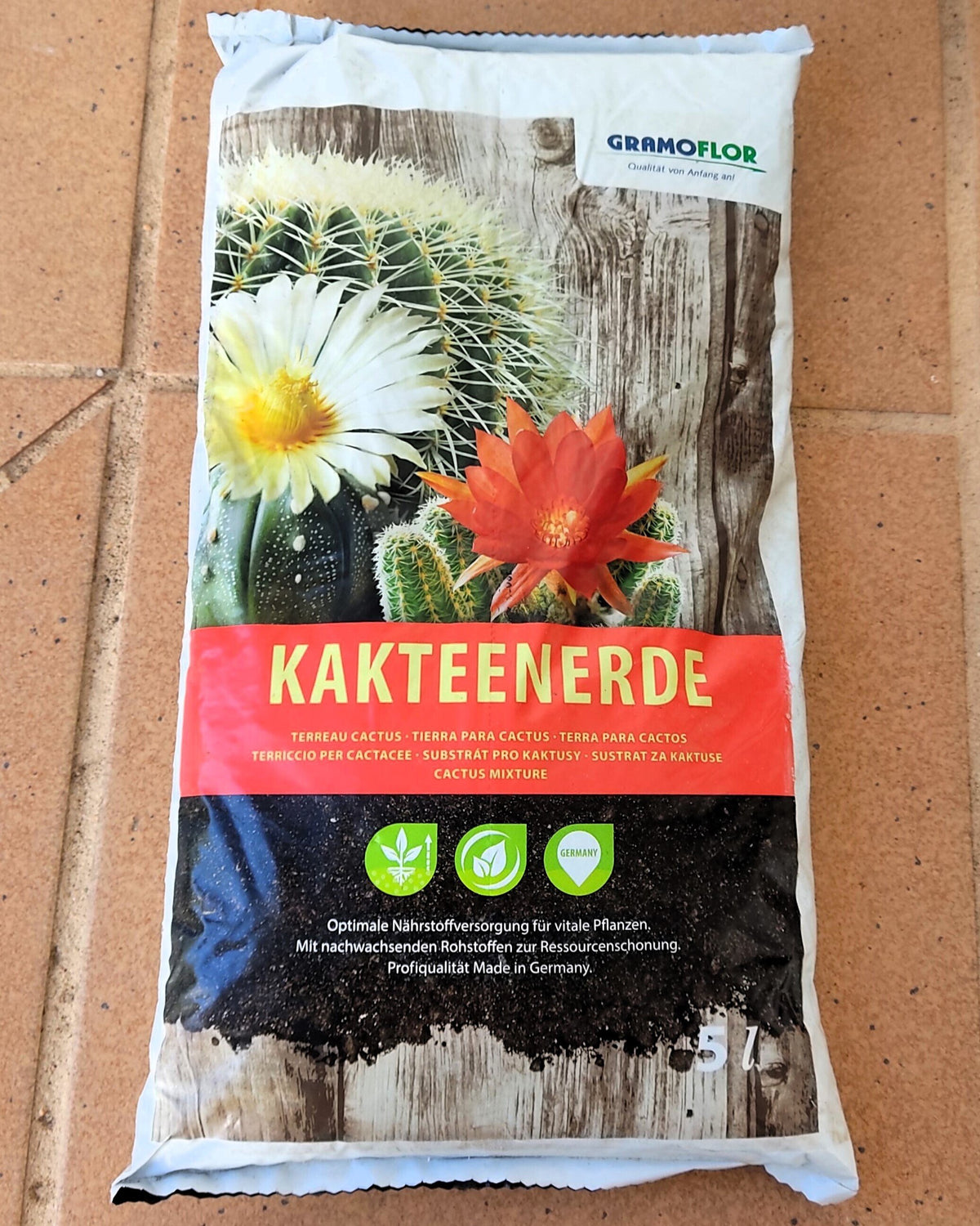 Sustrato para cactus y suculentas 5 litros - KakteenErde Gramoflor