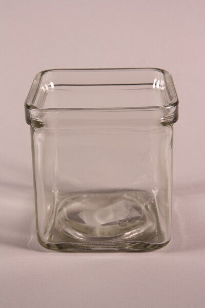 Recipiente cúbico de vidrio para plantas del aire - "Glass Square D8 H8"