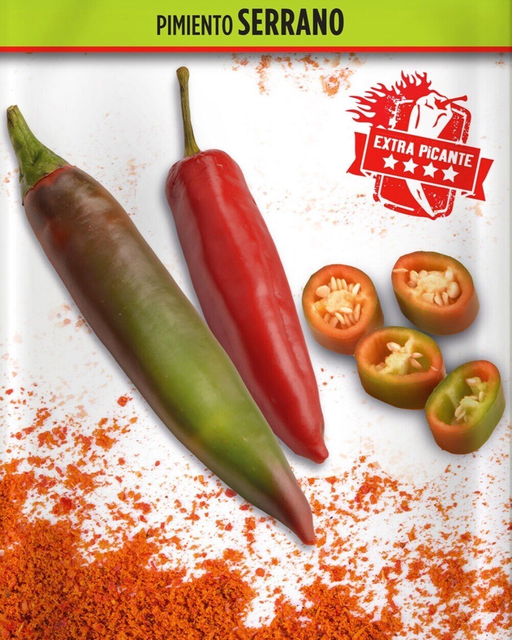 Capsicum annuum 'Serrano' (malagueta "serrana") - Sementes